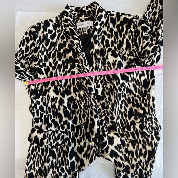 NWT! Calvin Klein Leopard Print Dress Jacket Blazer - Picture 4 of 10